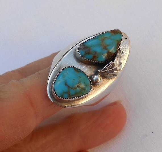 Navajo double Turquoise ring