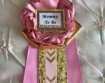 Mommy To Be Pin,Pink Baby Shower Pin,Aunt To Be Pin,Gold Baby Shower,Baby Shower Corsage,Mom To Be Corsage Pin,Mom To Be Pin,Baby Shower Pin