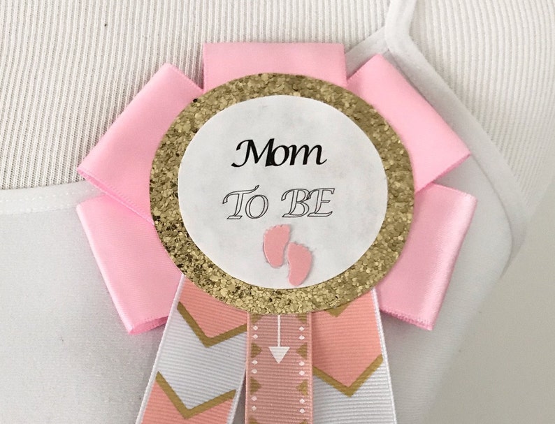 Baby Shower Pins Mom to Be Pin Corsage for Baby Shower Boho Etsy