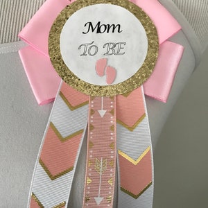 Baby Shower Pins Mom to Be Pin Corsage for Baby Shower Boho - Etsy
