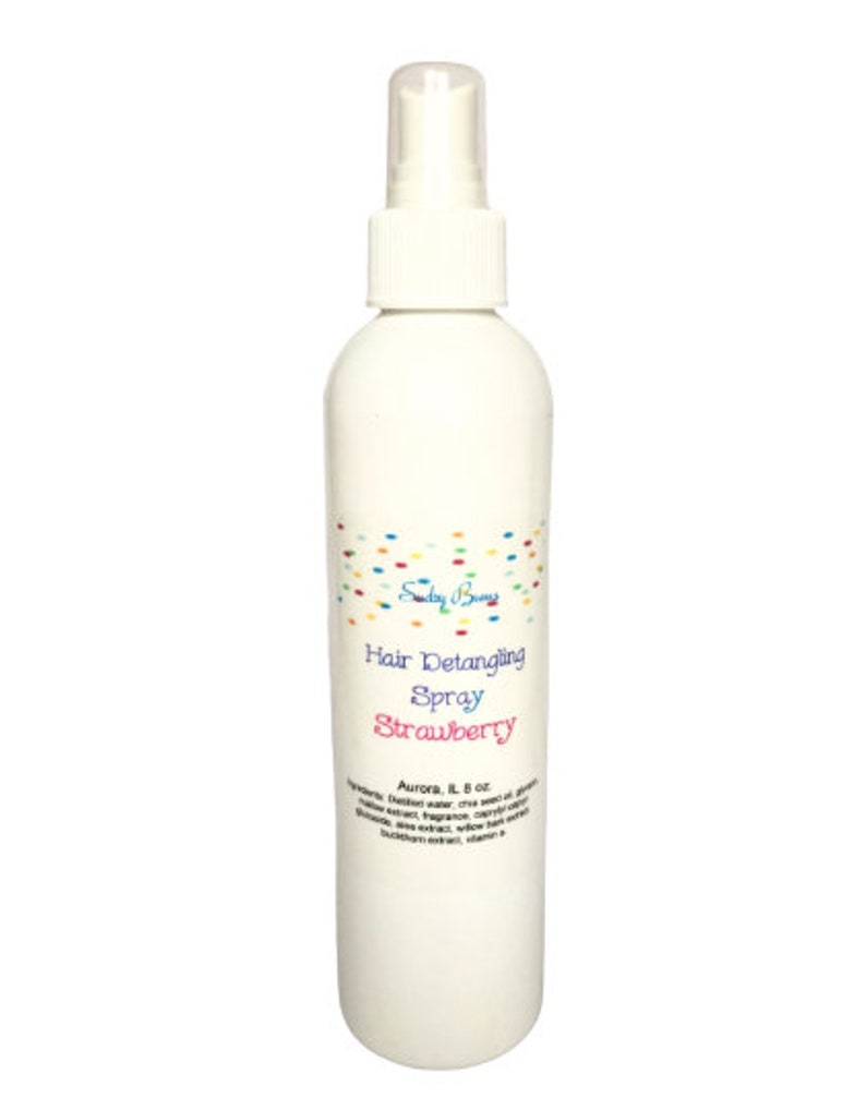 Hair Detangler Spraystrawberry Hair Detangling Spray Etsy