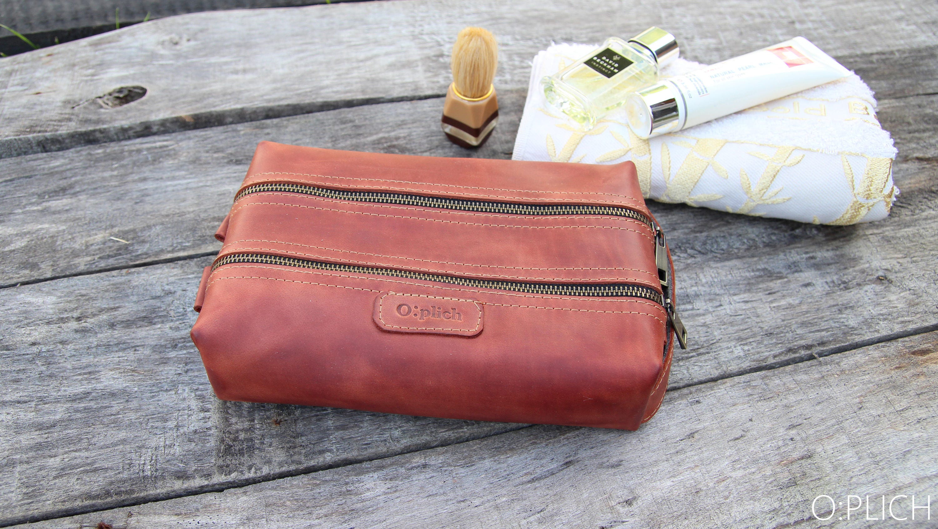 Men's Leather Toiletry Bag Canada Goose