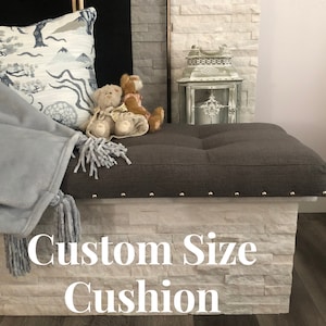 Custom Size Cushion - Fireplace Safety for Kinds - Window Bench Cushion - Reading Nook