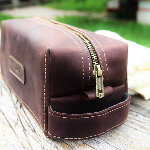 Toiletry Bag Men Largeleather Dopp Kit Menshaving Kit for Etsy