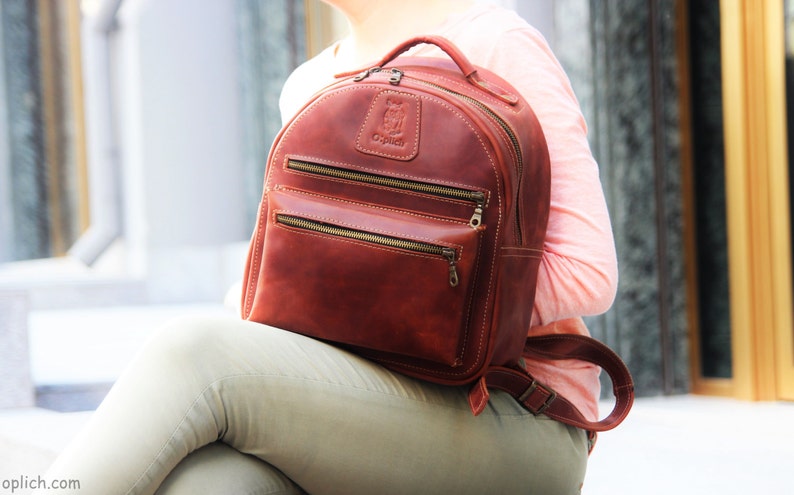 leather rucksack backpack women's