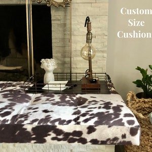 Fireplace Bench Cushion - Custom Size Cushion- Fireplace Cushion Cover
