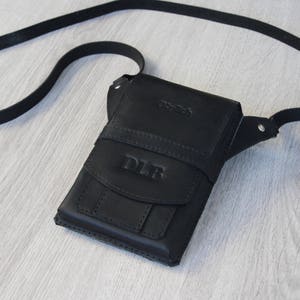 Leather phone case /iPhone Case/Crossbody Leather Wallet/ iPhone wallet with neck strap /Free Personalization