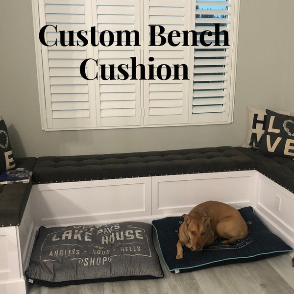 Custom Size Cushion - Window Bench Cushion -Banquette Cushion - Mudroom Cushion - High Quality Upholstery Fabric