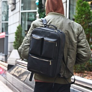 Genuine Leather Laptop Backpack for Men Travel Backpack - Etsy