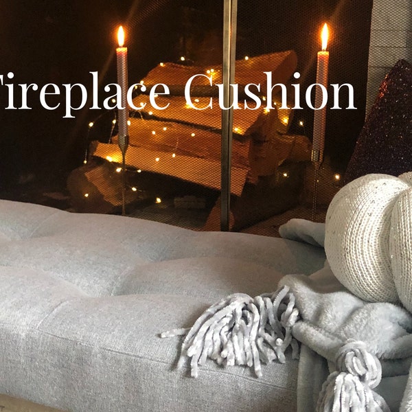 Custom Size Cushion - Fireplace Custom Cushion - Cozy place for fireplace - Free Quote & Shipping