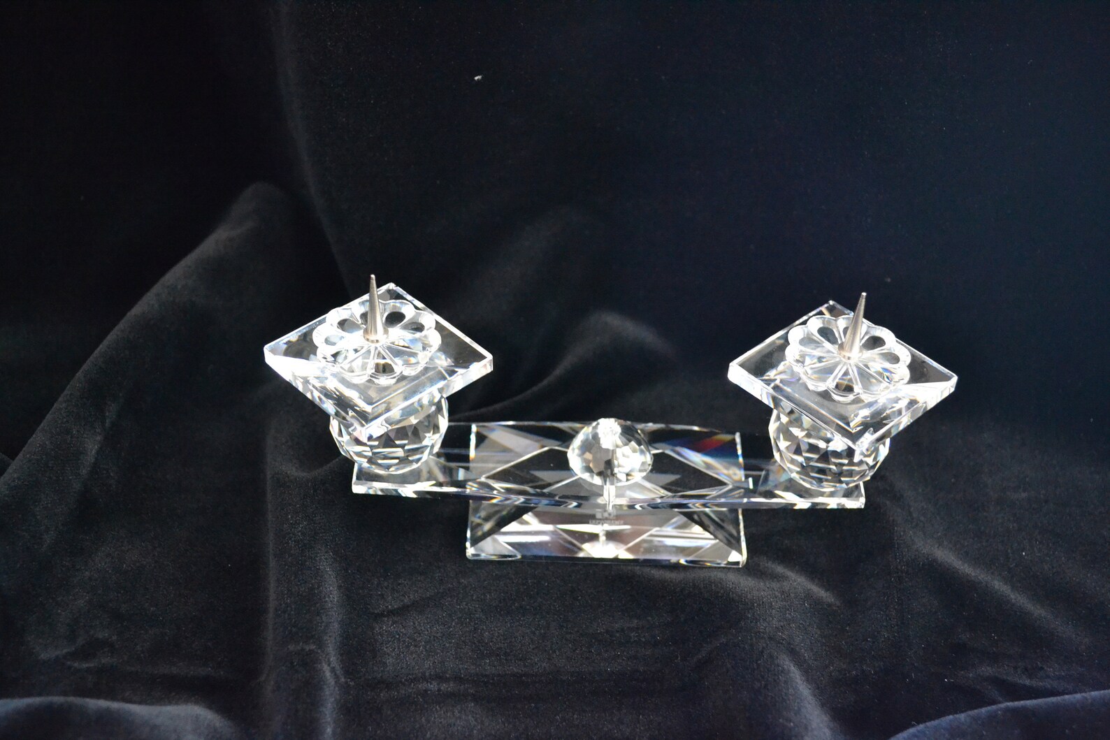Swarovski Pin Style Crystal Candle Holder For Two Candles Etsy