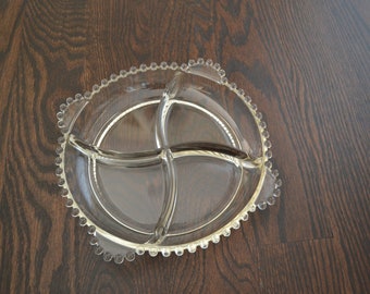 Imperial Glass Candlewick Divided Dish