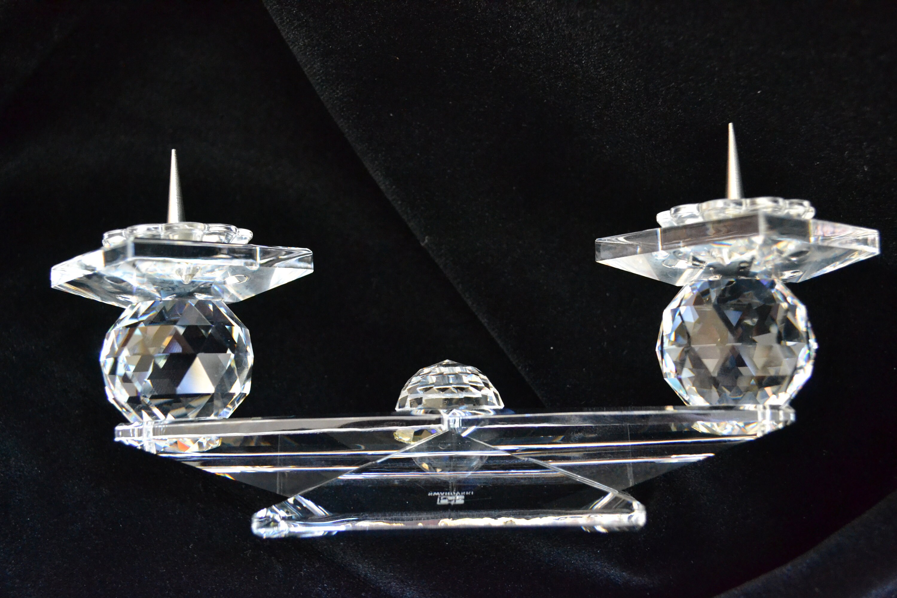 Swarovski Pin Style Crystal Candle Holder For Two Candles Etsy
