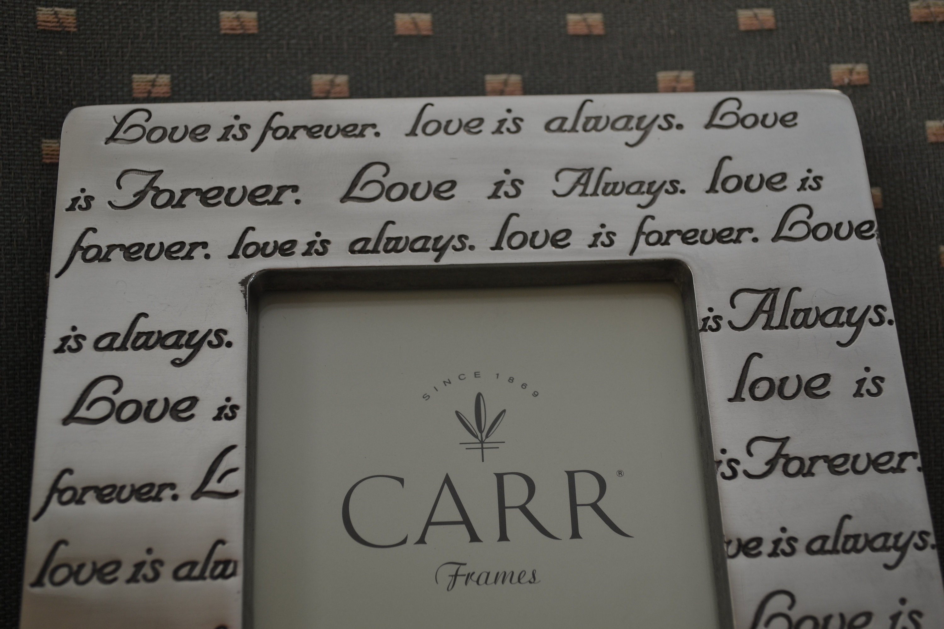 Vintage Metal Carr Picture Frame With Love Is Always Love Is Etsy
