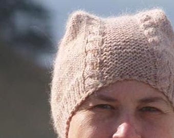 Gorro - Patrón de tejido - Gorro de punto para adultos y niños - Tejido fácil - Patrón para principiantes - Hilo Aran - Gorro de origami