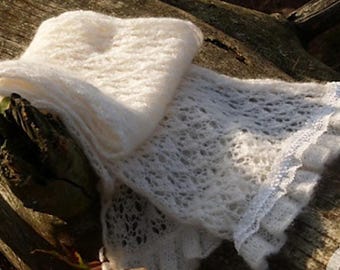 Bufanda - patrón de tejido - bufanda de punto con encaje - patrón de tejido de bufanda con encaje - patrón de bufanda de punto con encaje larga