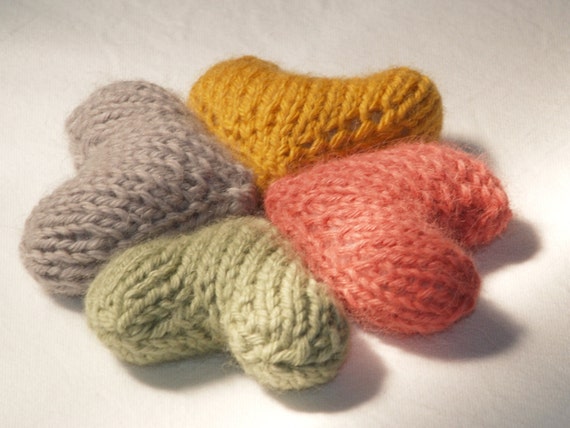 Knitting pattern Nknit pattern ハートニット グレー Heart