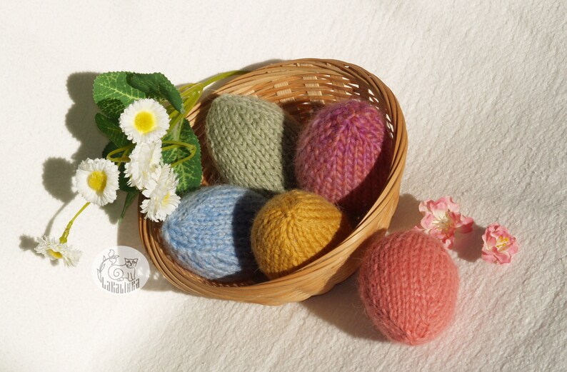 beginner pattern Easter decor Knitting Easter egg egg Spring ornaments easy pattern pattern