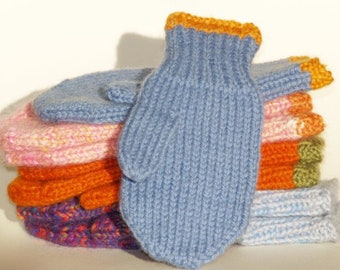 Child mittens - knitting pattern- basic kids mitten - beginner mitten knit pattern - boys mittens - girl mittens -