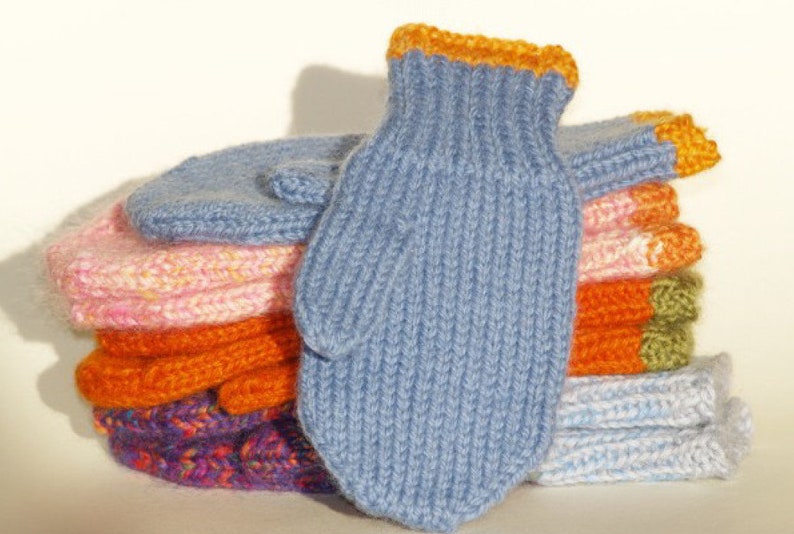 Child Mittens Knitting Pattern Basic Kids Mitten Beginner Mitten Knit