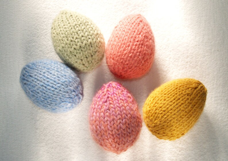beginner pattern Easter decor Knitting Easter egg egg Spring ornaments easy pattern pattern