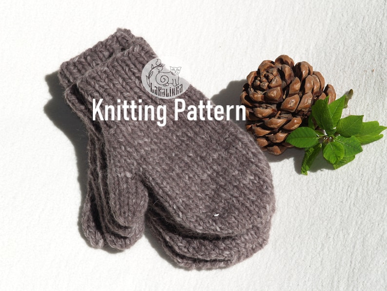 Chunky Bulky Mitts - Mitten Adult Child Knitting Pattern - Kids Mittens ...