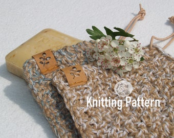 Knitting pattern - dish scrubby pattern - Washcloths - kitchen bathroom decors - beginner pattern - zero waste