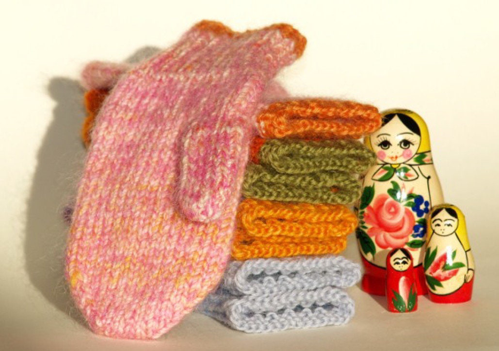 Child Mittens - Knitting Pattern- Basic Kids Mitten - Beginner Mitten ...