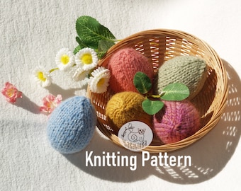 Knitting - pattern - egg - Easter decor - Easter egg - Spring ornaments - easy pattern - beginner pattern