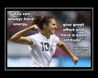 Carli Lloyd Soccer Poster Gift Inspirational Quote Wall