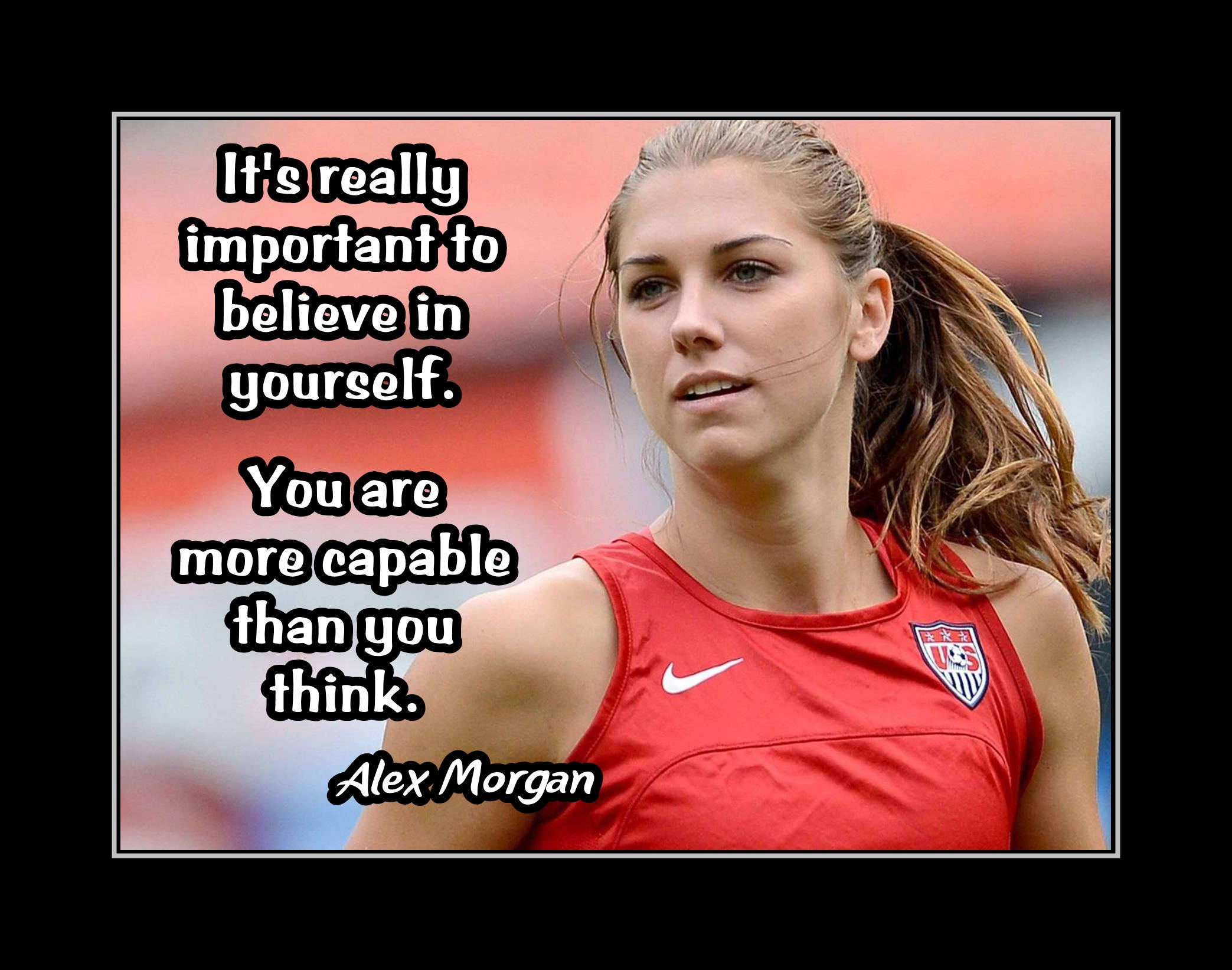 Alex Morgan Soccer Motivation Quote Poster Inspirational | Etsy