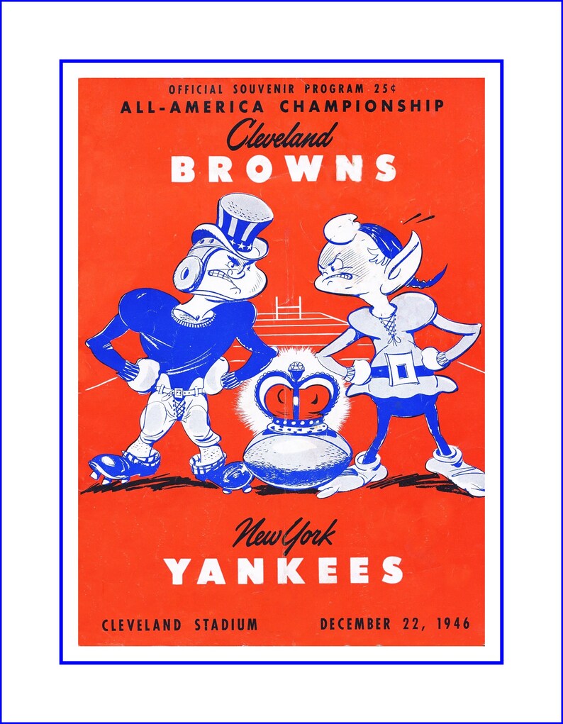 Vintage Cleveland Browns Dad Gift For Men Football Poster Etsy