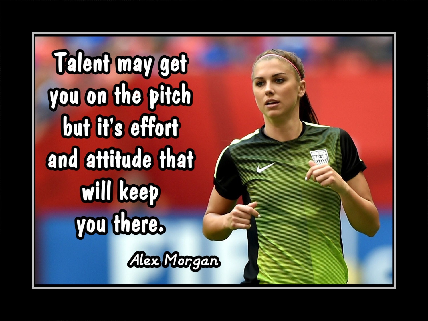 Soccer Women Inspirational Poster Girl Motivation Wall Art | Etsy