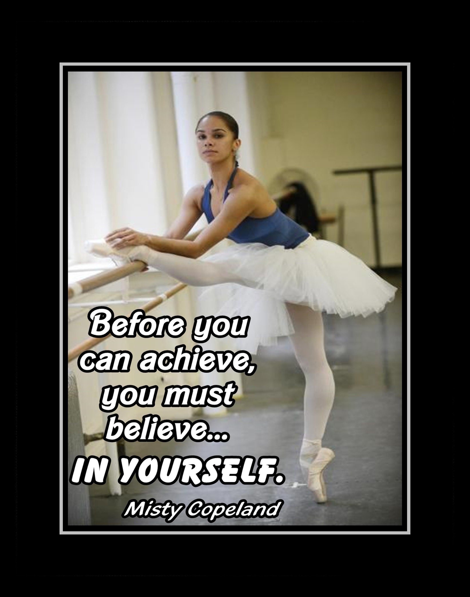Inspirational Dance Quote Poster Confidence Wall Decor Fan Etsy