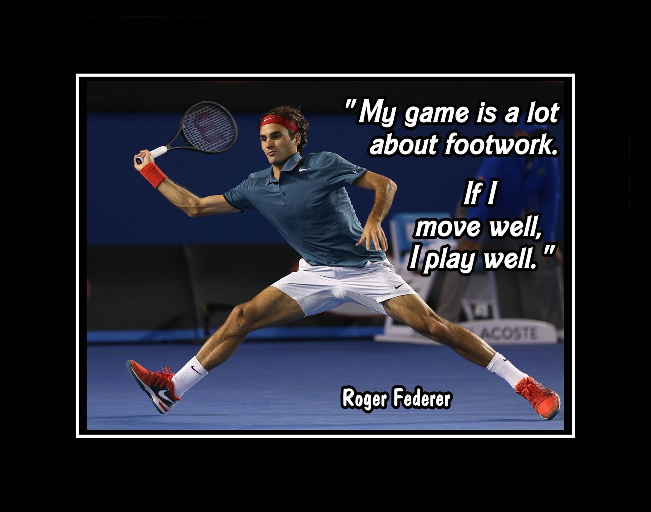 Tennis Motivation Quote Poster Photo Wall Art Gift Etsy