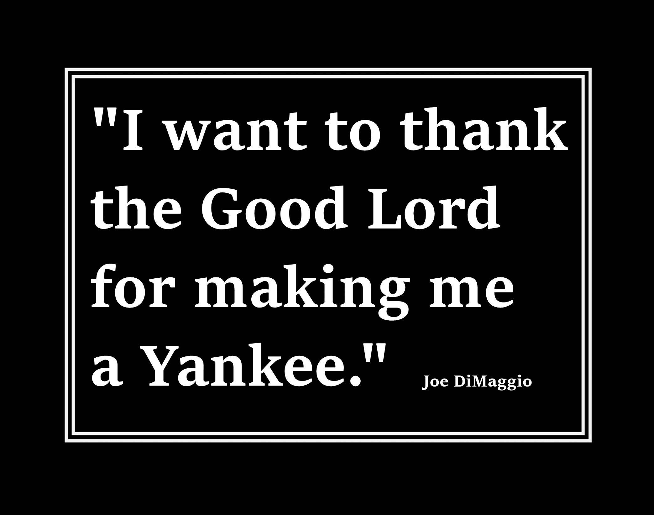 New York Yankee Quote Poster Fan Wall Decor Baseball Wall Etsy