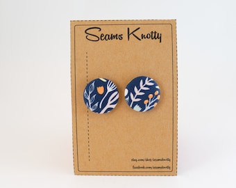 Fabric Covered Post Earrings