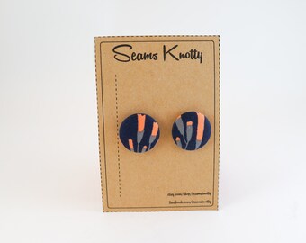 Fabric Covered Post Earrings