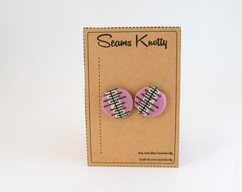 Fabric Covered Post Earrings