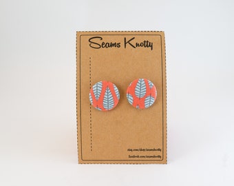 Fabric Covered Post Earrings