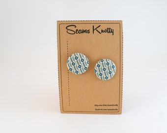 Fabric Covered Post Earrings