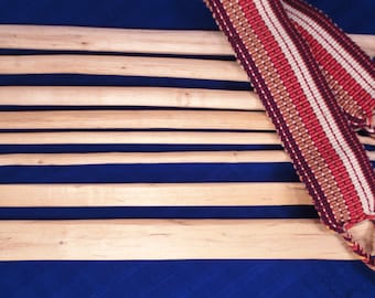 Handcarved Mayan Wooden Backstrap Loom and Belt Guatemala Fair trade