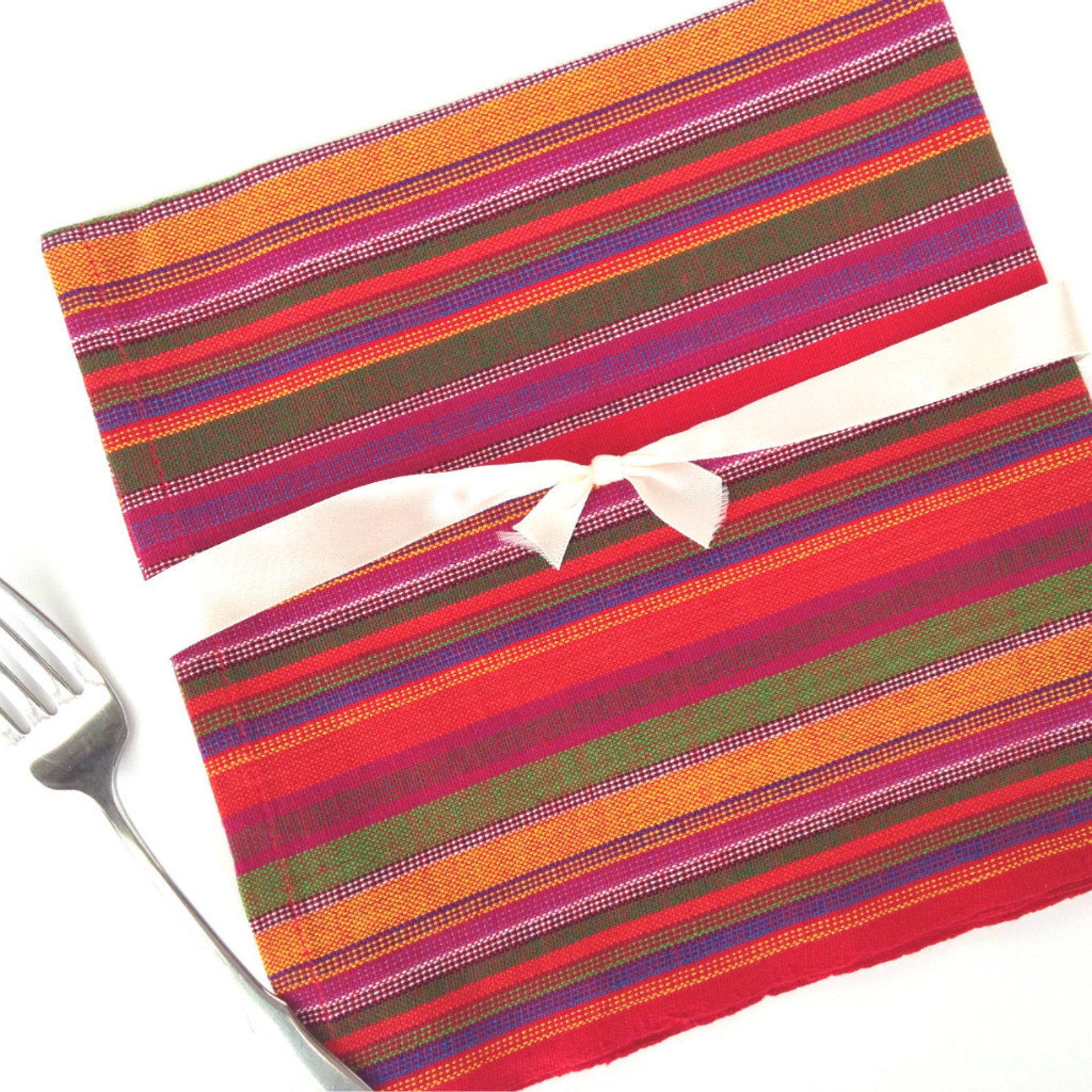 Bold and Bright Fiesta Party Napkins Ecofriendly Woven Etsy
