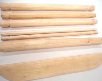 8 Inch Rustic, Wooden, Handcarved Backstrap Loom, Perfect for Children to Learn to Weave