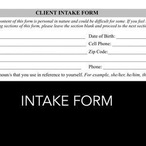 Mental Health Intake Form / Diagnostic Assessment - Etsy