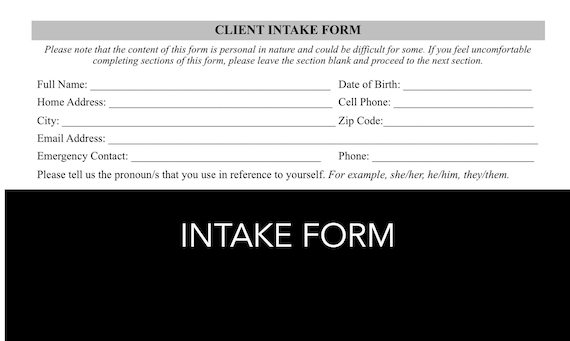 Mental Health Intake Form / Diagnostic Assessment - Etsy