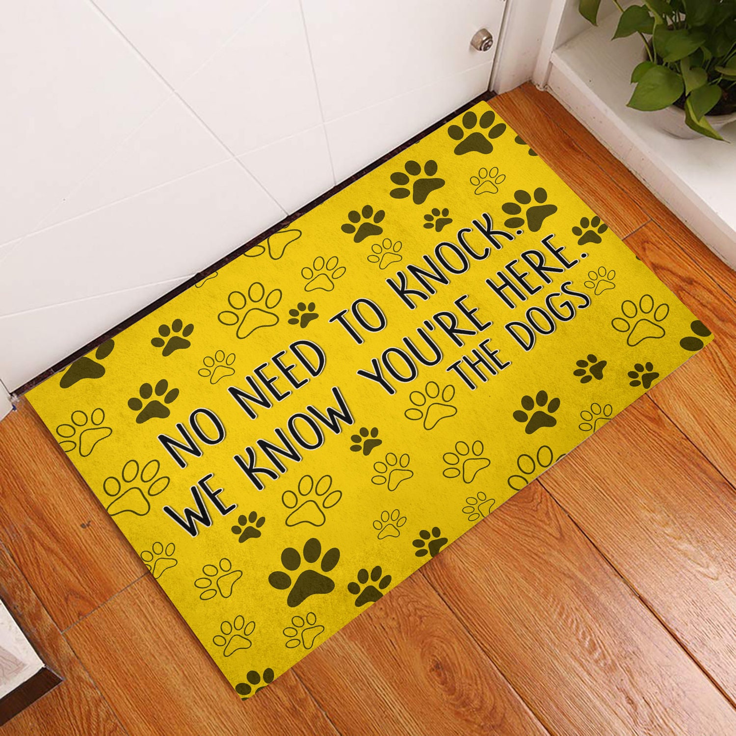 Dogs Know You're Here Doormat Funny Doormat Dog Lover Etsy