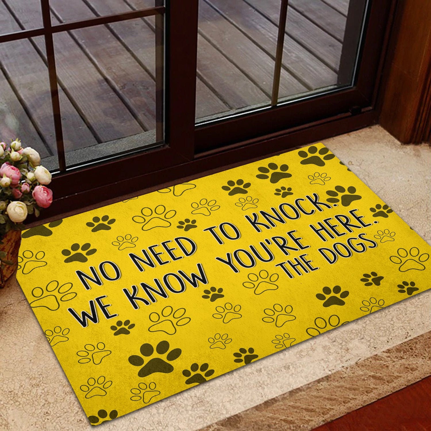 Dogs Know You're Here Doormat Funny Doormat Dog Lover Etsy