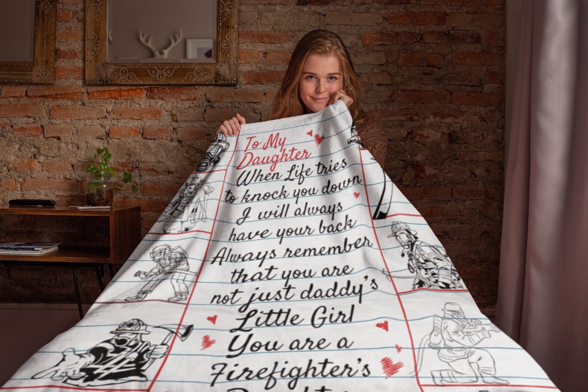 Letter To Daughter Blanket To My Daughter Blanket From Dad Etsy