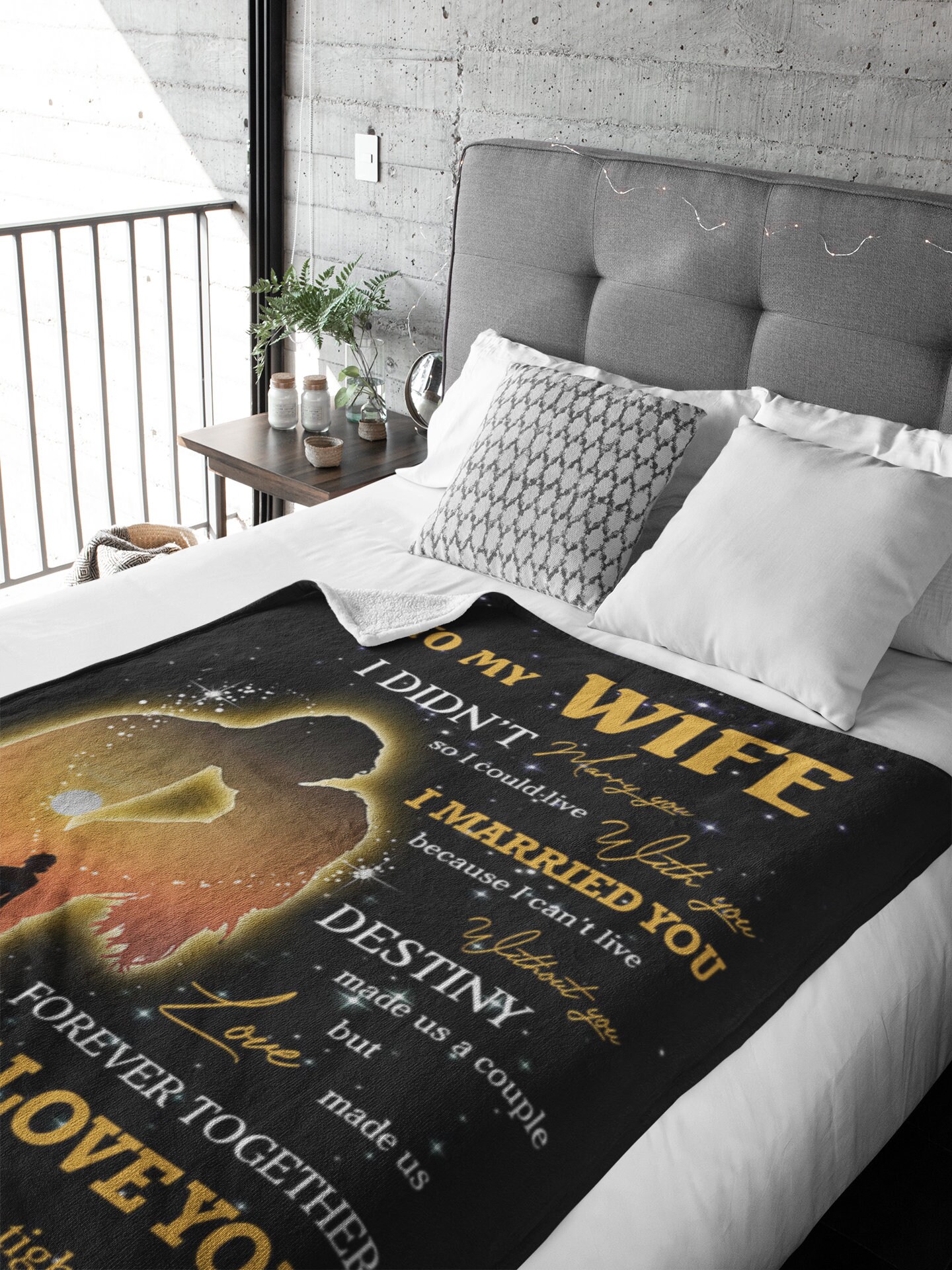 To My Wife Blanket Couple Blanket Anniversary Blanket Wife Etsy